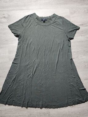 GNW Olive Green Short Sleeve A-Line Tunic